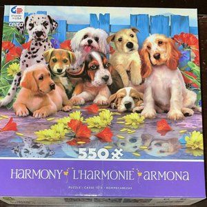 Ceaco Harmony 550 Piece Jigsaw Puzzle Howard Robinson Art Puppy Dogs Dalmatian